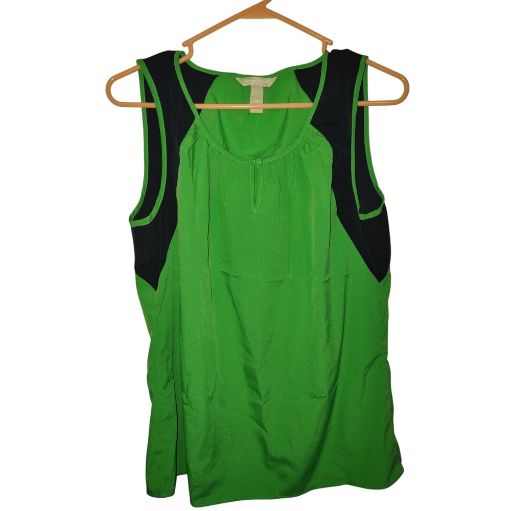 Banana republic factory Satin Blouse Women's Size Medium Brat Green Office
